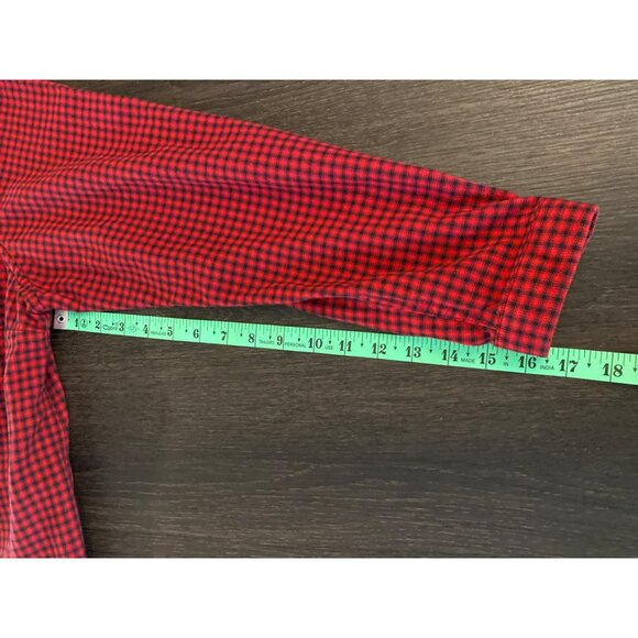 L.L. Bean Womens Red & Black Plaid Flannel Cotton Button-Down Shirt XL Petite - Picture 10 of 10